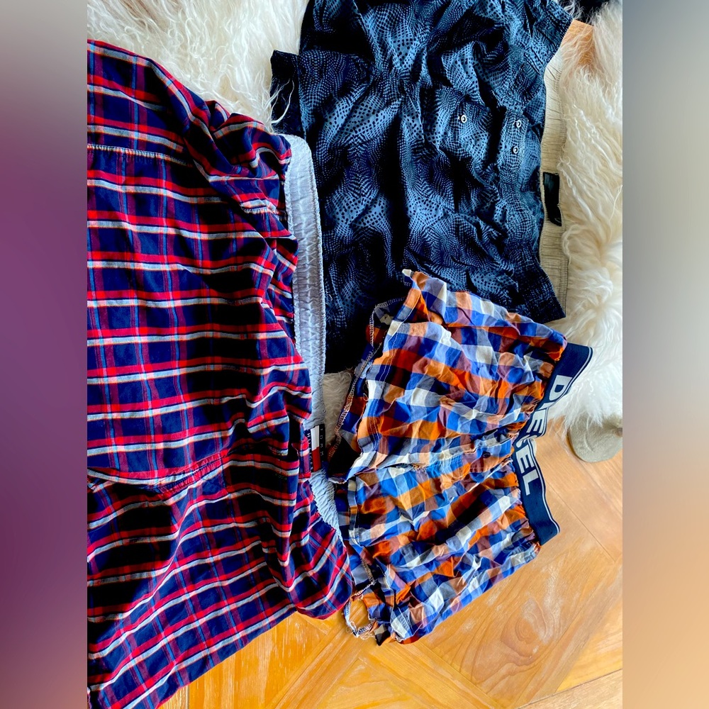 5/10 need refurbishment Plaid and Patterned Boxers Set trio SZ L!!